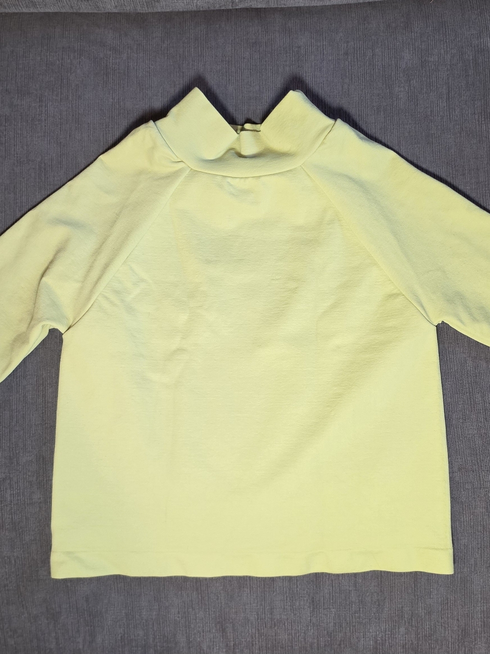 FP Movement Free People Mock Neck 3/4 Raglan Sleeve Top Chartreuse XS/S NWOT